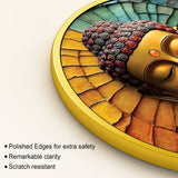 Luxury Gautam Buddha Spiritual Round Wall Painting