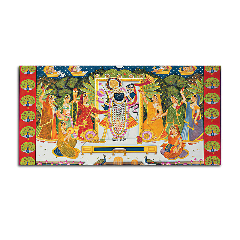Pichwai Shreenathji Krishna Canvas Wall Painting