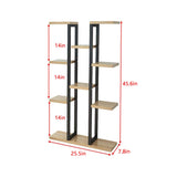Compact White MDF Indoor Plant Stand Wall Shelf (Large)- 5 Tier