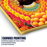 Royal Khatu Shyam Ji Canvas Painting Traditional Wall Decor