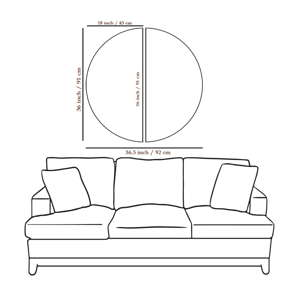 Abstract Geometry, Color Piece, Porch, Golden Background. The Fashion Of Modern Semi Circle Wall Paintings & Art