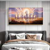 Running Horses Acrylic Wall Painting – Large Canvas Horse Wall Art for Living Room