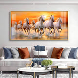 Abstract Horses Acrylic Wall Painting – Modern Art Horse Wall Décor
