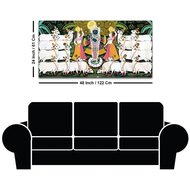 Shrinathji Pichwai Wall Art Canvas Wall Painting