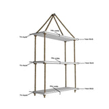 Planter Shelf Wooden Wall Hanging with Rope (White Color)