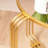 Sleek Designer Golden Metal Finish Side Table
