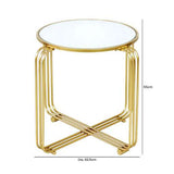Sleek Designer Golden Metal Finish Side Table