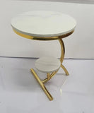 Two-Tier Stylish Round Contemporary Side Table