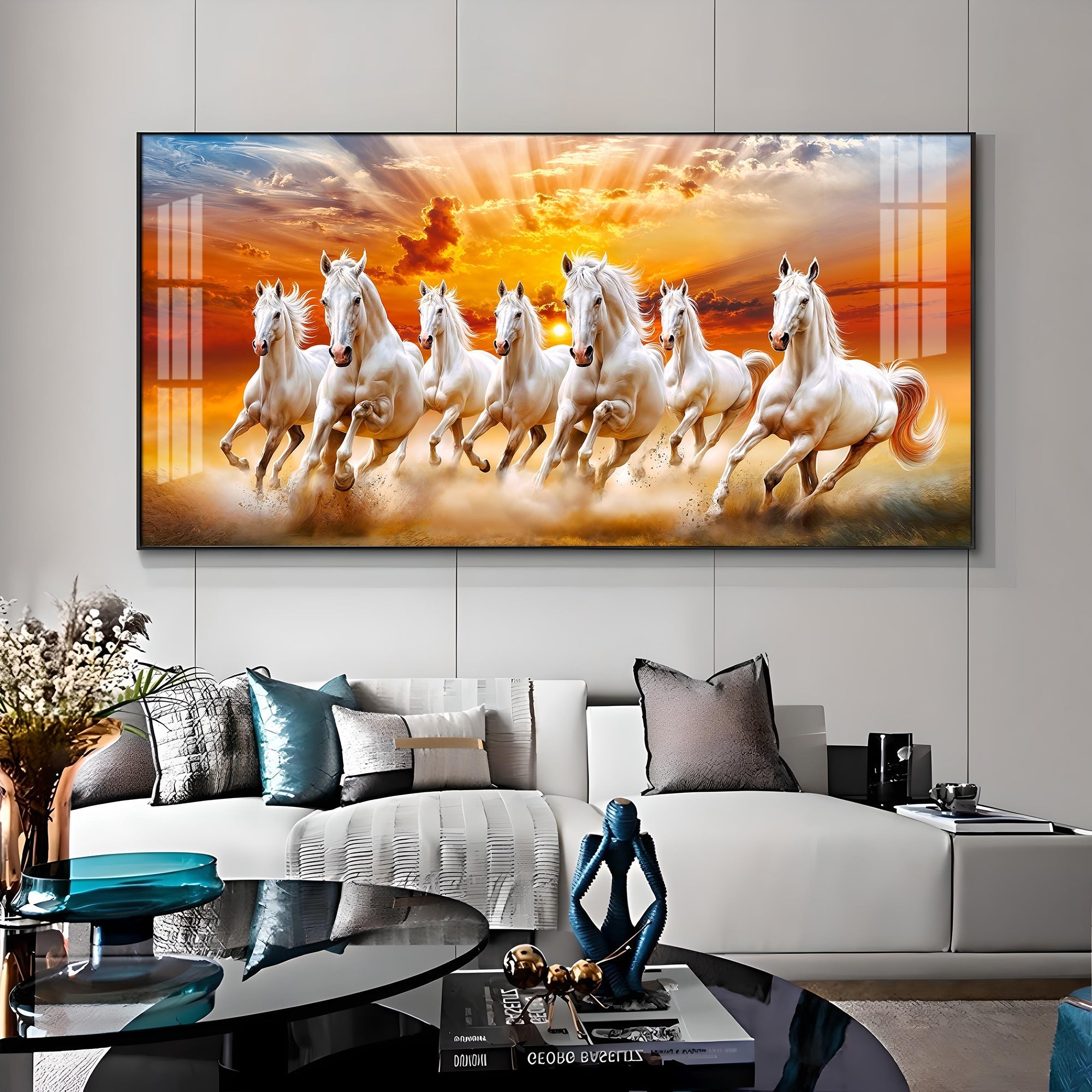 Horse Acrylic Wall Painting – Rustic Horse Canvas Wall Art
