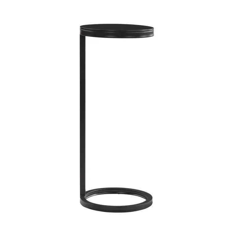 Ring Base Black Marble Designer Side Table