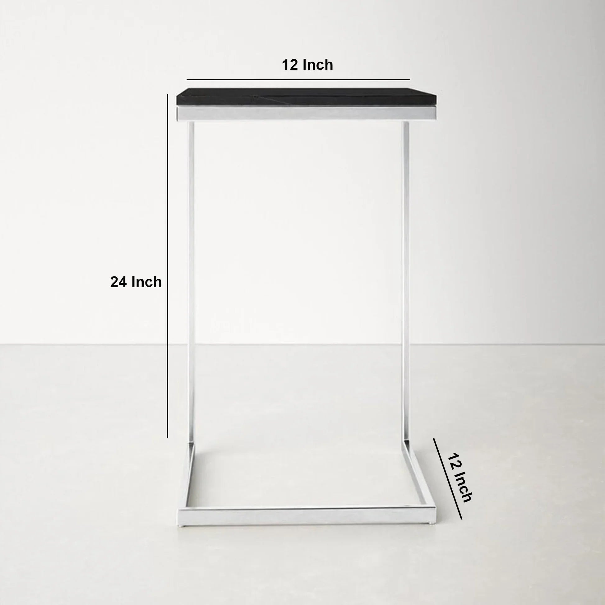 Square Black Marble Modern Designer Side Table