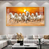 Abstract Horse Acrylic Wall Painting – Modern Horse Canvas Art for Home