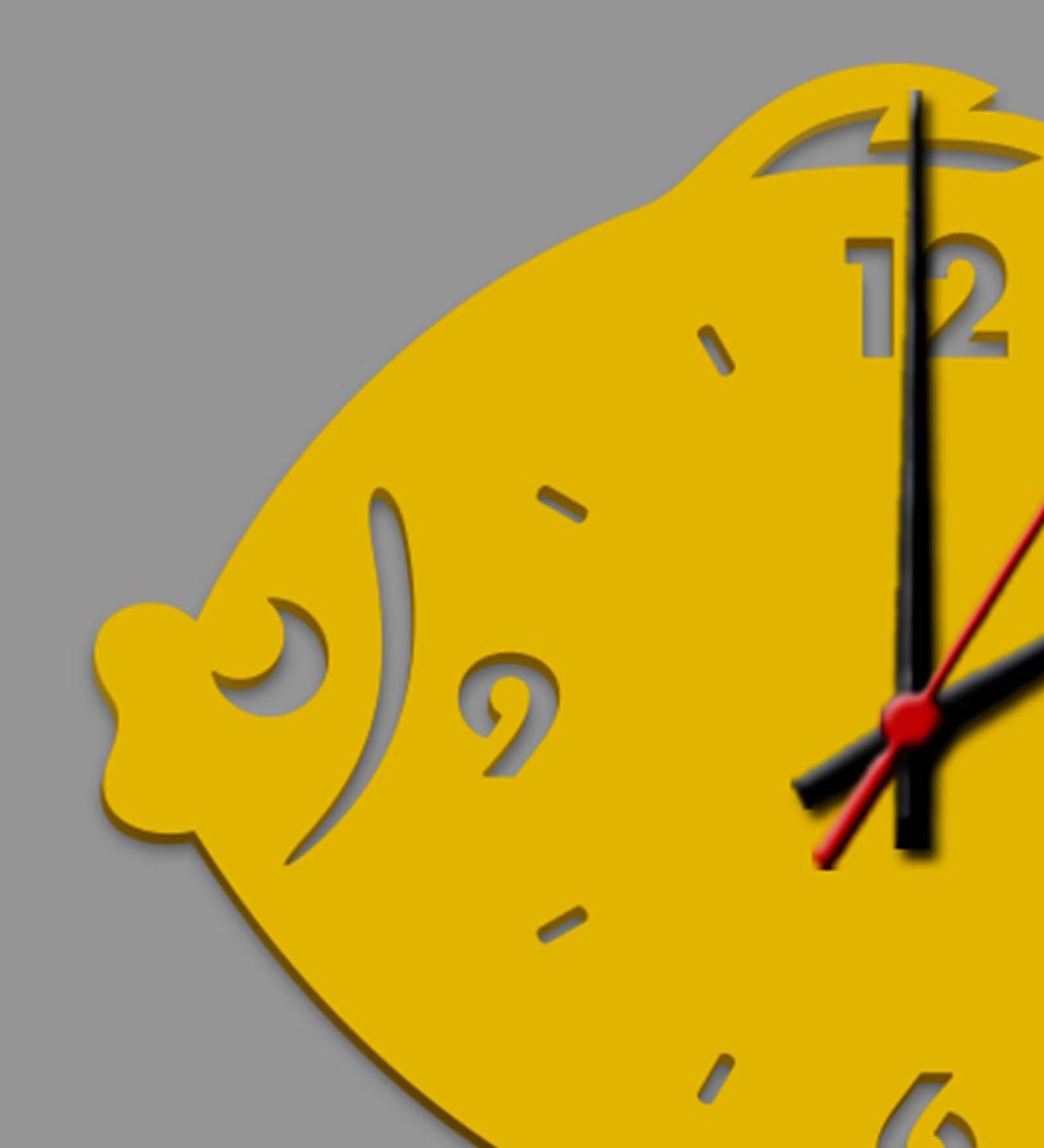 Fish Design MDF Modern Analog Wall Clock
