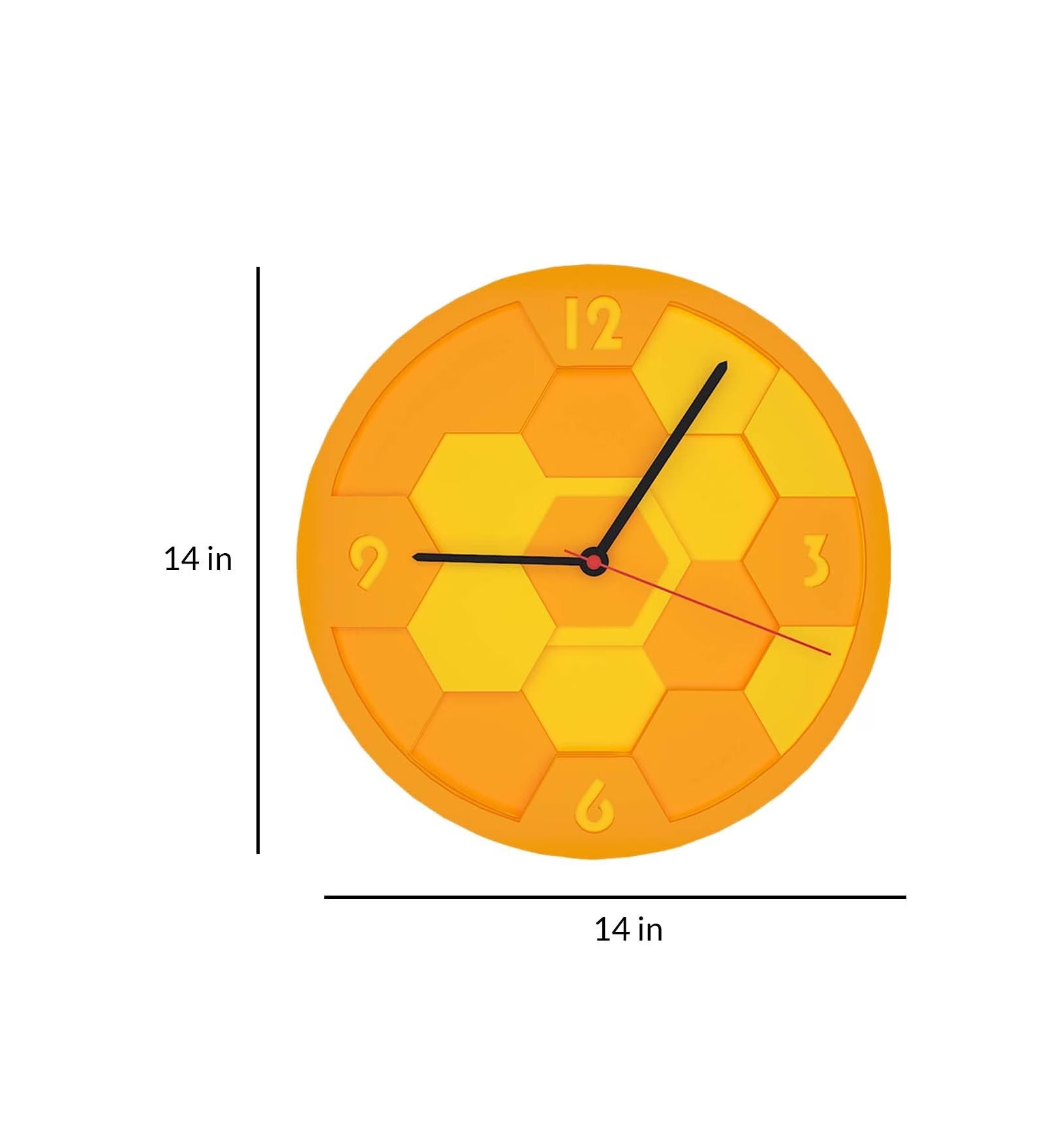 Honeycomb Pattern MDF Modern Analog Wall Clock