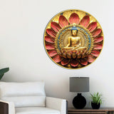 Luxury Gautam Buddha Spiritual Round Wall Painting
