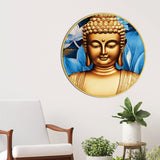 Zen Inspired Gautam Buddha Round Shape Painting